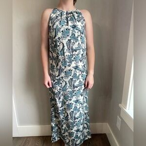 LOFT Paisley Floral Maxi Halter Dress